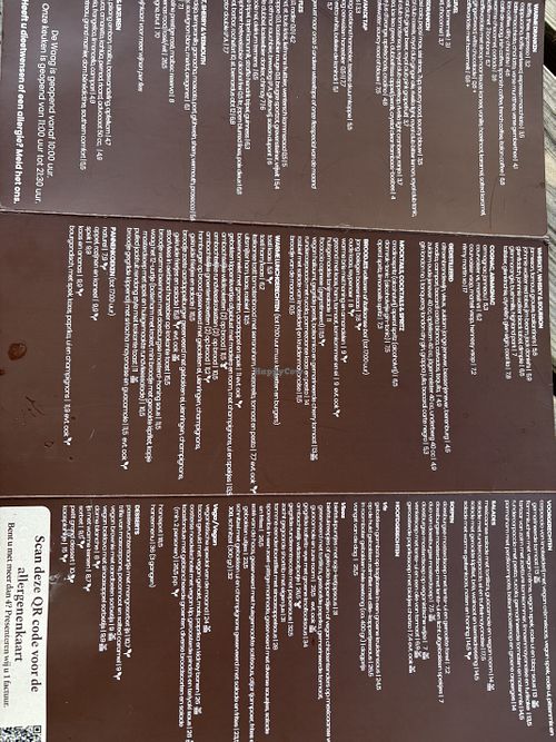 Menu  at Stadsbierhuys De Waag  in Doesburg