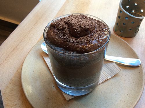 The wonderful chocolate peanut chia pudding thing! at VeZa in Belgrade