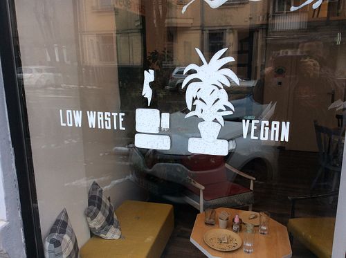 Looking through a Veza window at VeZa in Belgrade