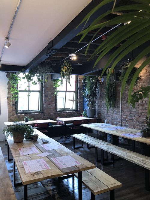 Locally sourced plant life decorates both floors  at Döner Summer in Leeds