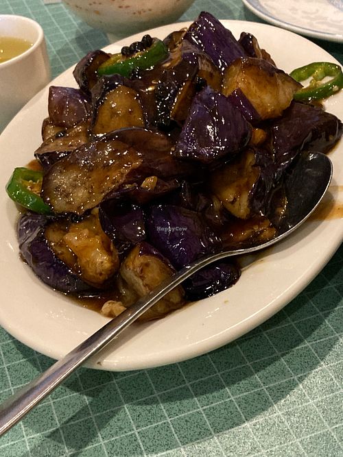 Eggplant with black bean sauce  at Yuan Fu in Rockville