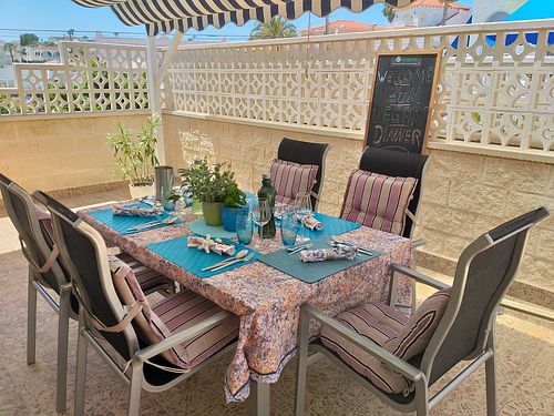 Outside terrace at Vegantisch  in Alicante