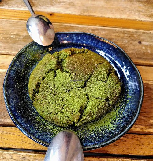 Matcha cookie at Mori Cafe in Paris