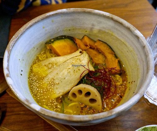 Kabocha ramen at Mori Cafe in Paris