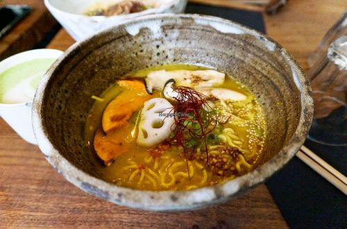 Kabocha ramen at Mori Cafe in Paris