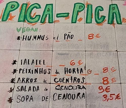 Entrances vegan options at Damas in Lisbon