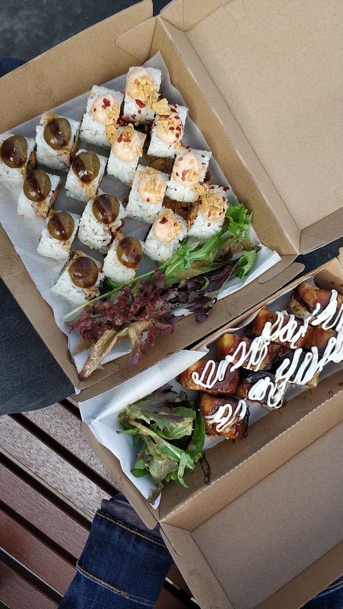 Boxed for takeaway at Comeco Foods in Newtown