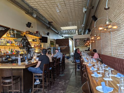 Long and skinny.  Open kitchen. at Shoals Sound & Service in Dallas