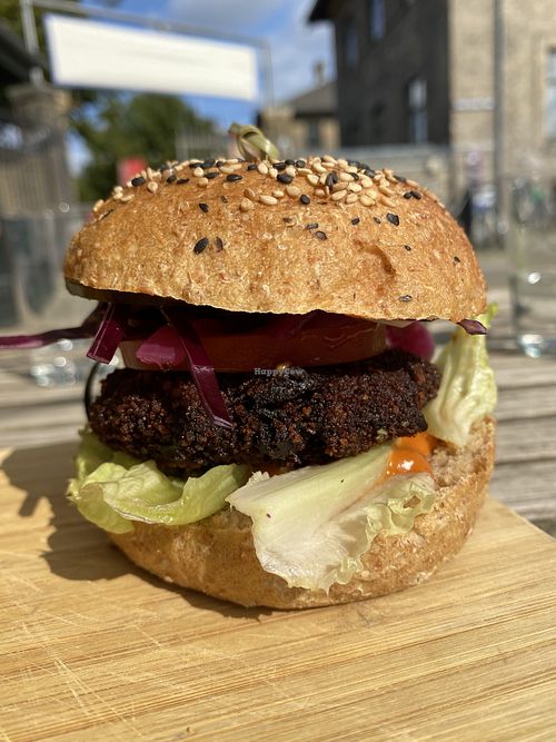 Black beans burger at Hverdagen in Copenhagen