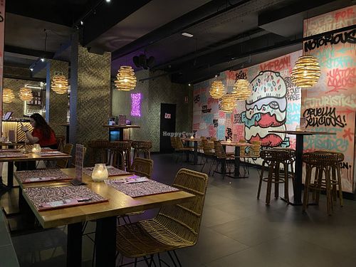 Decor at Vegan Junk Food Bar - El Born in Barcelona