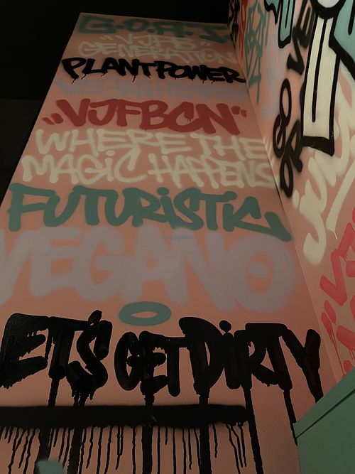 Decor at Vegan Junk Food Bar - El Born in Barcelona