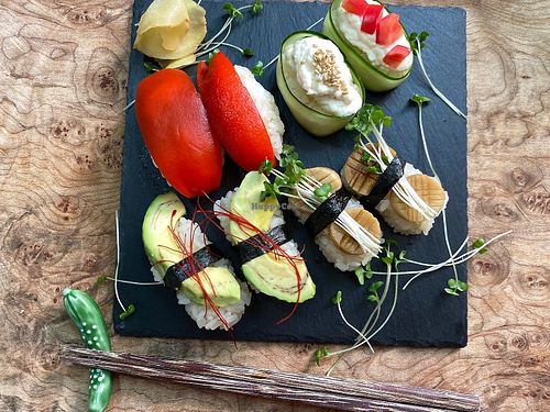 Vegan Sushi’s! Yum!! at BentoYa Cooking in Komae