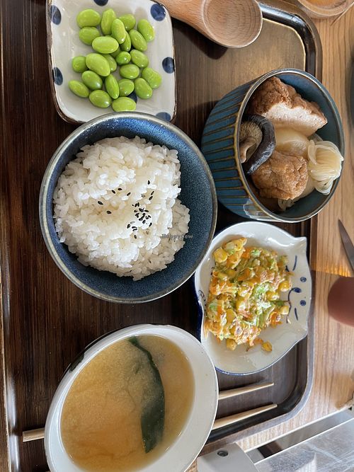 Japanese set  at V.W Vegan Cafe in New Territories
