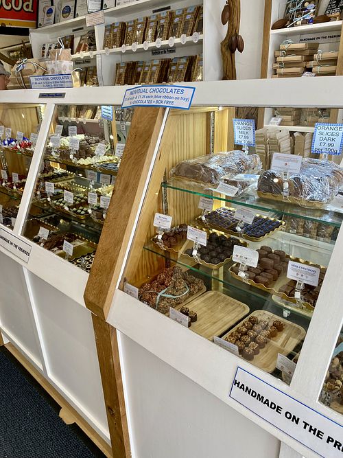 There is a lot more choice than in just these pics! 🤎  at Ilfracombe Chocolate Emporium in Ilfracombe