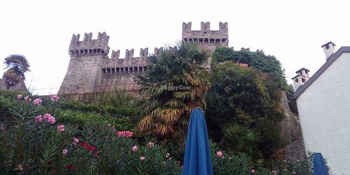 View from outdoor tables. at Giardino in Bellinzona