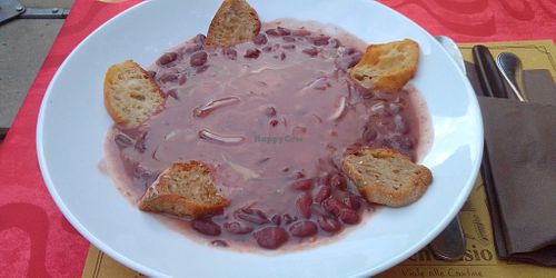 Beans and bread. at Giardino in Bellinzona