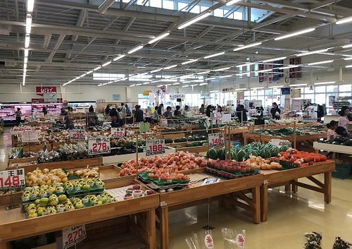 Inside at JA Kugani Market in Haebaru