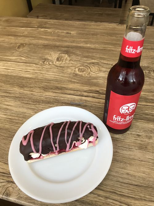 Amazing vegan eclair! at Vx in North London