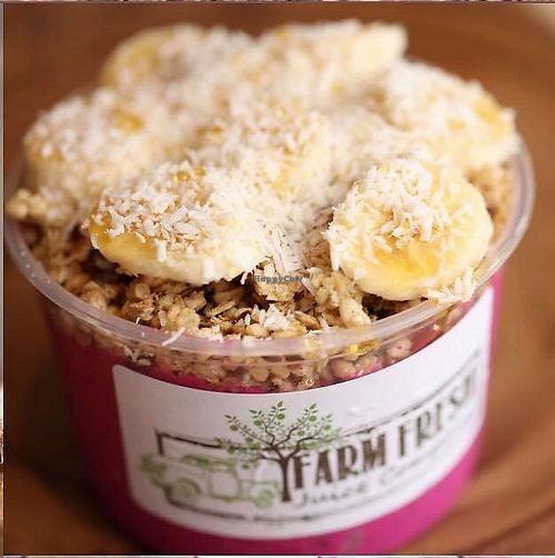 Raw Pitaya Smoothie Bowl at Farm Fresh Juice Company in Rocklin