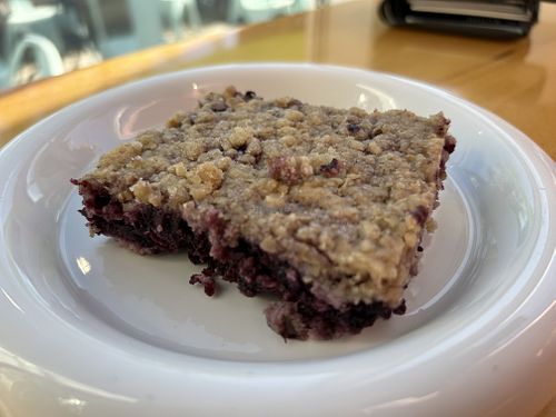 Blueberry crumble   at Naturally Vero in Chelsea