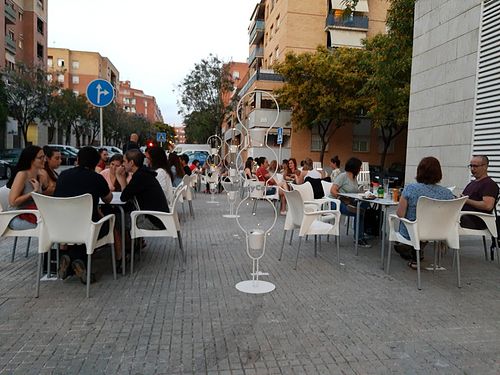 Outside seating at La Taberna in Sant Feliu De Llobregat