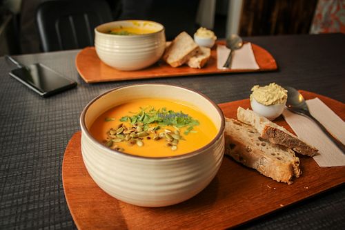 pumpkin soup at Mama  in Reykjavik