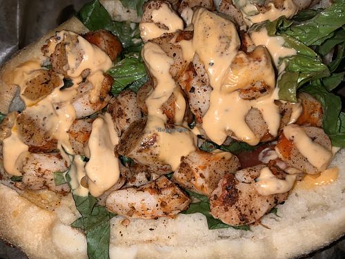 Shrimp po boy. Delicious  at Cafe Organix in San Bernardino