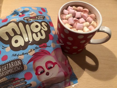 hot coco with vegan marshmallows  at Vegansko.si in Ljubljana