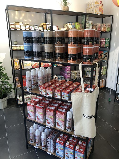 cappuccino and sweet cream at Vegansko.si in Ljubljana