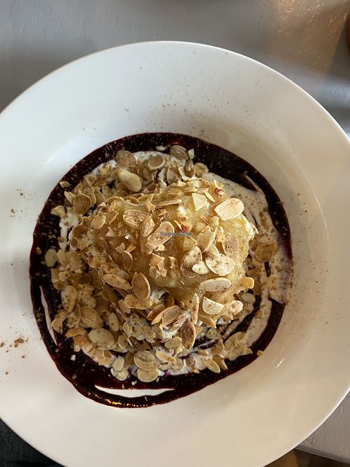 cinnamon blueberry waffles  at Thrive in Cambridge