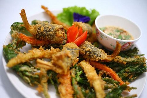 Crispy mushrooms at Dok Bua Vegetarian - Lotus Vegetarian in Phuket