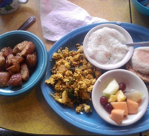 Love this plate. 
The potatoes are a must when you eat here.  at 821 Cafe in Richmond