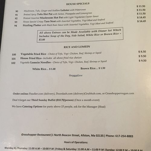   at Grasshopper Restaurant in Boston