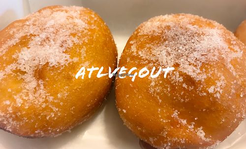 chocolate filled and raspberry jam-filled at Doux Vegan Doughnuts in Atlanta