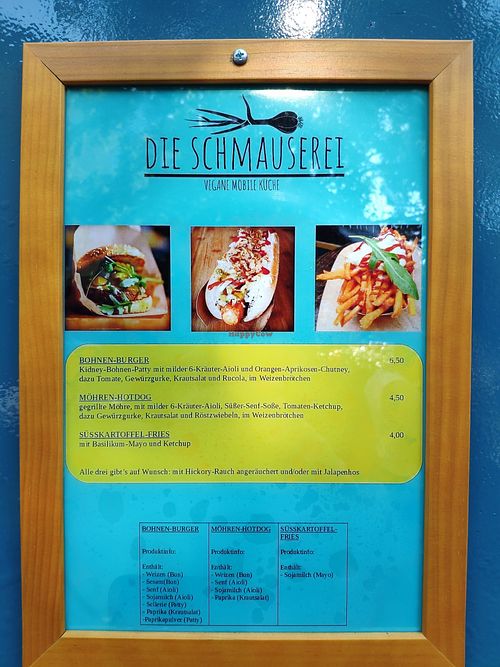 Menu at Die Schmauserei in Reichshof