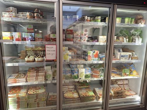 A lot of vegan ice cream at Bioshop in Turnhout