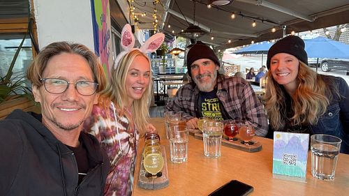 Friends and flights!  at The Cider House in Vancouver