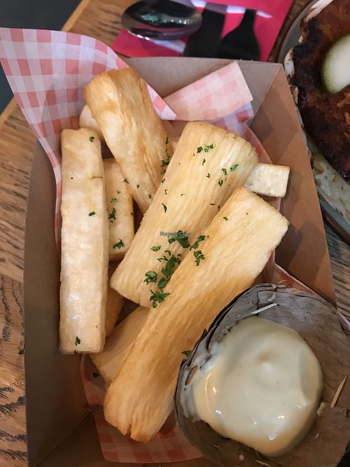 Fried casave with wasabi mayo at COCO in Rotterdam