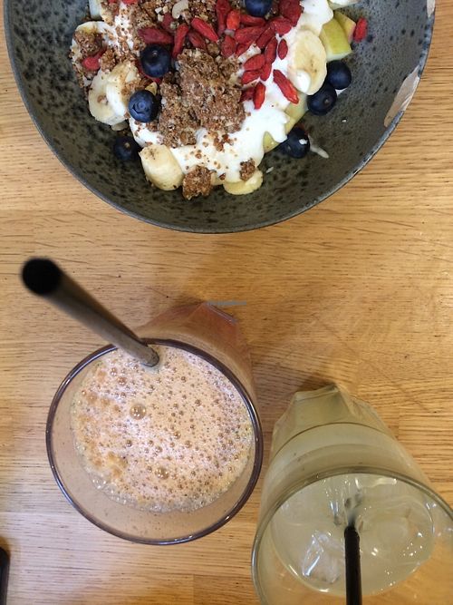 A juice from the delightful juice selection at 42 Degrees Raw  at 42°Raw in Copenhagen