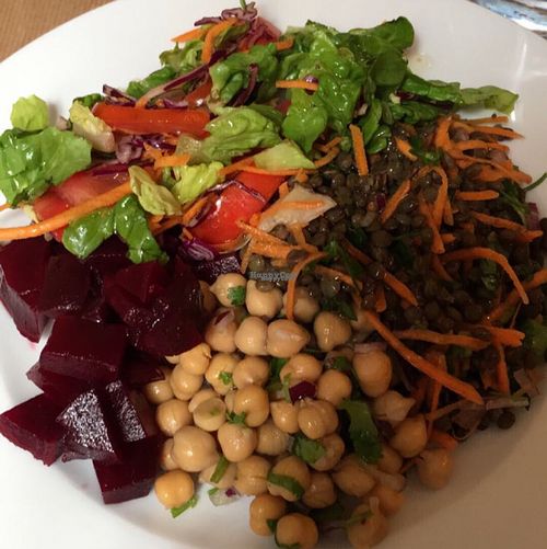 Large vegan salad at Veggie in Paris