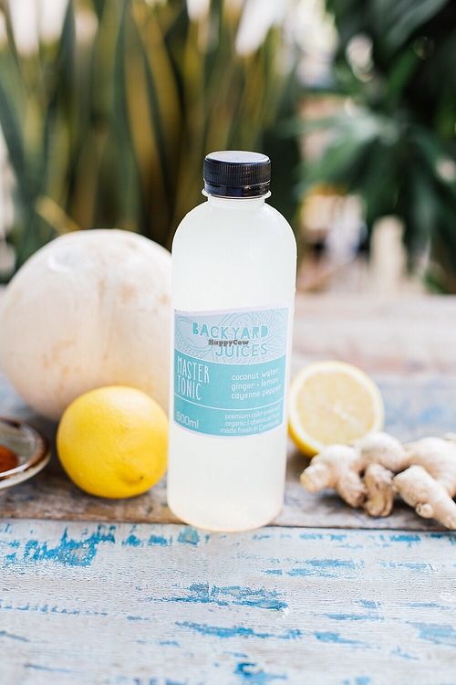 Cold pressed juice  at Backyard Cafe - Street 240 in Phnom Penh