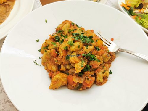 Spinat gnocchi (leider kein Tofu vorrätig) Portion ok at Gasthaus im Landhaushof in Klagenfurt