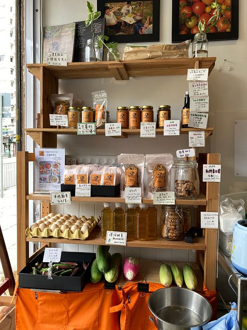 The shop also sells some local produce, sauces, and in-house vegan cookies at Farmer's Cooking in Hong Kong Island
