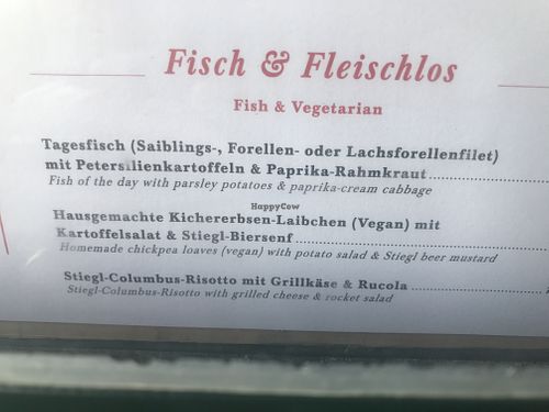 One vegan dish. at Stiegl-Keller in Salzburg