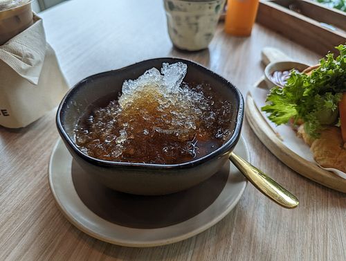 Sweet bean dessert at VIBE Coffee & Plant-Based Food in Bangkok