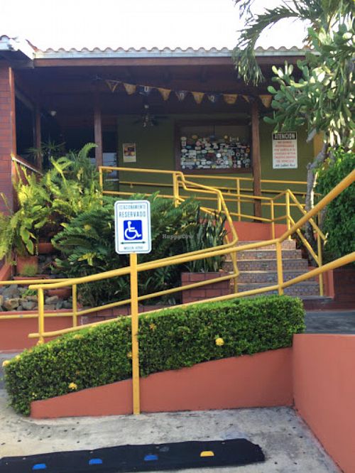 Front side view, stairs to door at Lolita's Mexican Restaurant in Luquillo