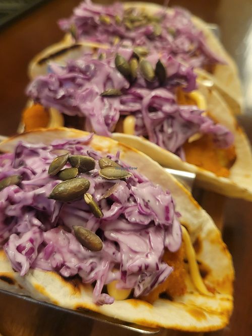 Cauliflower tacos - very yummy 😋 at The Vegan Brasserie in South West London