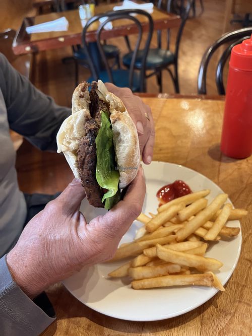 Black bean burger   at Iron Hand Brewing in Mobile