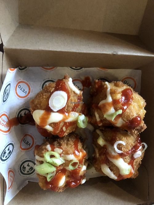 Mac n Cheese bites (really good!) at VetoMeato in London