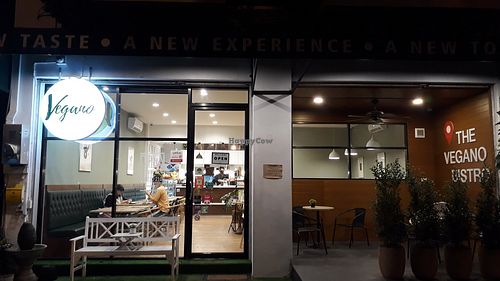 Outside at The Vegano Bistro in Chiang Mai